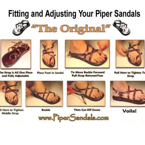 Like New Piper Leather Sandal Size 8 (Men's 8-8.5) “The Original" (ABBA) - Picture 2 of 16